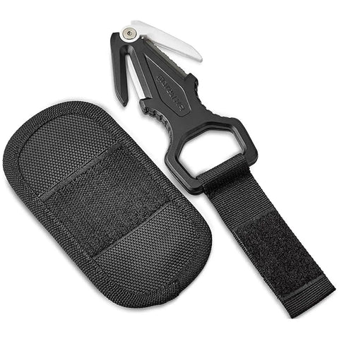 Titanium Hand Line Cutter For Divers Ultra Compact Lightweight And Durable Heavy Duty Corrosion Resistant Portable Cutting Tool and Case