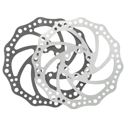 Rock Solid Mechanical Disc Brake Set For Mountain Bike With Front Rear Wire Calipers 160mm Rotors Alloy Construction showing disc rotors.