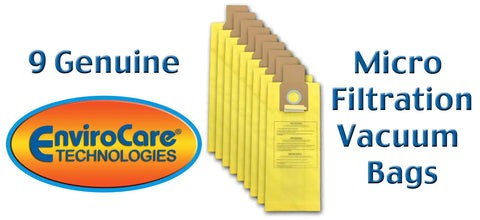 Replacement Vacuum Bags Nine Pack For Kenmore Upright Type U L O 50688 50690 Panasonic U-2 Miele Z Micro Filtration HEPA