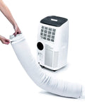 Insulated Hose Cover For Portable Air Conditioners Universal Fit Hose Wrap Up To 6 Inch Diameter And 60 Inch Length Gray in use