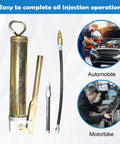 High Pressure Lever Style Grease Gun With 28.5cm Flexible Whip Hose for auto and machinery maintenance