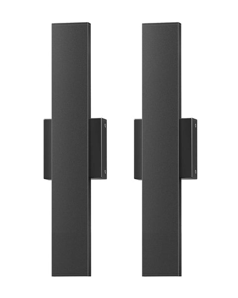 Top Shelf Led Outdoor Wall Lights Modern Black Finish sleek sconces pack of two 15.7 inch design adjustable color temperature