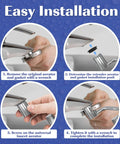 Step-by-step installation of 1080 Degree Swivel Robotic Arm Faucet Aerator Extension Attachment for sinks