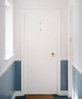 Built Tough Single Sided Hidden Deadbolt Lock With Classic Ball Handles For Serious Privacy And Hassle Free Setup On Quiet Study Doors and Home Office Rooms on a white door.
