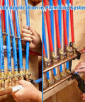 Heavy Duty 3/4 Inch PEX Cinch Clamps Set with 304 Stainless Steel Crimp Rings used in plumbing installation