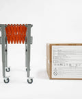 Heavy Duty Expandable Conveyor Roller With Ball Bearing Wheels 110 Lb Load Rating Rustproof Steel Frame adjustable 18 to 51 inches with box.