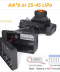 5 Channel RC Transmitter With Gyro Receiver R6FG 2.4GHz, battery compartment showing JST connector; batteries not included