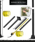 4 Pack 9.5 Foot Outdoor Shade Sail Poles Heavy Duty Beefy Metal Post Kit With Rust Resistant Coating assembly details