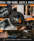 Dual Lens 4.3 Inch Endoscope Borescope with 1080P for HVAC, automotive, plumbing, and wall cavity inspections, 33 ft cable