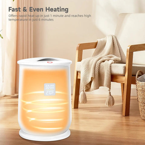 Hot Towel Warmer Bucket For Home Spa Vibe Portable Unit With Auto Shut Off Fits Two 40x70 Towels LED Display Four Time Settings