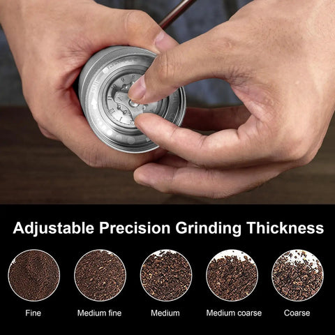 Adjusting M6 Manual Coffee Grinder With Hexagonal Conical Burrs And Double Bearings For Smooth Grinding, Built For Espresso, Pour Over, And French Press, 25g Capacity, Compact And Portable, A Boss Gift For Real Coffee Lovers