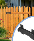 Heavy Duty Tough As Nails Slide Gate Latch Lock With Padlock Hole For Wooden Fences And Barn Doors Outdoor Gate Hardware, matte black