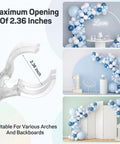 Grab These Heavy Duty 3.5 Inch Clear Balloon Arch Clips And Make Your Next Party Or Wedding Look Totally Awesome With Secure Spring Clamps That Grip Tight And Keep Balloons Stacking Smooth For Epic Backdrops. Clear 3.62-inch PET balloon arch clip, 2.36-inch opening