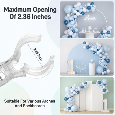 Grab These Heavy Duty 3.5 Inch Clear Balloon Arch Clips And Make Your Next Party Or Wedding Look Totally Awesome With Secure Spring Clamps That Grip Tight And Keep Balloons Stacking Smooth For Epic Backdrops. Clear 3.62-inch PET balloon arch clip, 2.36-inch opening