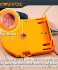 Top Shelf Adjustable Router Circle Cutting Jig And Template System showing cross hairs guide for precise alignment.