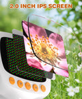 Kids Microscope 3 And Up 1000X Handheld Digiscope With 2 Inch IPS Display For Awesome Photo And Video Ultra Portable Science Toy For Home School Easy Single Button Start Great Gift For Curious Young Scientists. White handheld digital microscope with 2-inch IPS screen