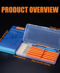 Heavy Duty Wire Connectors Kit With Heat Shrink Tubing 12 Pcs Terminals For 16-8 AWG And 8-6 AWG shown in plastic case with packaging