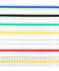 70 Piece 2.54mm Breakaway Single Row Straight Male Pin Header Kit For Arduino Prototype Shield Includes 40-Pin Options with colored headers