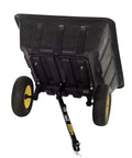 Heavy Duty Lawn And Garden Trailer With 900 Lb Capacity 15 Cu Ft Poly Tub Tilt And Pivot Frame Sealed Bearings Rustproof Polyethylene Body