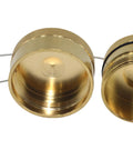 Metal Dust Cap And Plug Set For One And One Quarter Inch NPT Wet Line Wing Nut Hydraulic Quick Disconnect Coupler And Coupling Brass