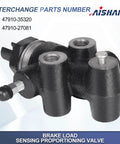 Heavy Duty Brake Load Sensing Proportioning Valve For Toyota Tacoma 1995 Through 2004 2.4L 2.7L 3.4L OEM Replacement in black metal design.