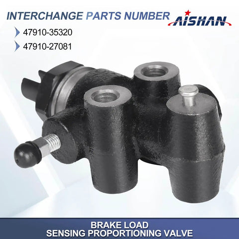 Heavy Duty Brake Load Sensing Proportioning Valve For Toyota Tacoma 1995 Through 2004 2.4L 2.7L 3.4L OEM Replacement in black metal design.