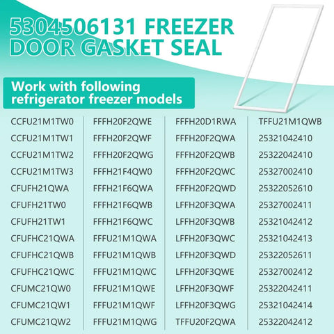 Upgraded Freezer Door Gasket Replacement 67 By 33 Inches for Refrigerator Tight Seal Premium Rubber Gasket 5304506131