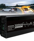 Badass 10000W Power Inverter transforms 24V 48V 60V batteries into 110V 220V AC output with LCD display for RVs and campers.