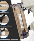 Beast Heavy Duty Pneumatic Concrete T Nailer for 14 Gauge Nails Three Quarters to Two and a Half Inches, lightweight aluminum