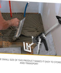 No Fuss Heavy Duty Manual Furniture Lifter 2 Pack Appliance Jack under tiles during flooring work.