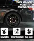 Matte Black Rim Touch Up Paint Kit For Curb Rash And Wheel Scratches, Quick And Easy DIY Rim Repair For Gloss Or Matte Finish on car wheel