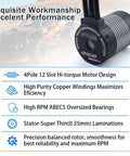 Beefy 3650 Brushless Motor 3900KV 3 175mm Shaft Waterproof For 1 To 10 Scale RC Cars with focus on high torque and design features.