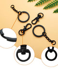 Chill Out With This Badass 150 Piece Black Swivel Snap Hook And Key Chain Kit featuring black lobster clasps and split rings.
