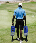 Golfer using Golf Ball Retriever With Portable Shag Bag For Quick Picks, Easy Up Ball Picker With Removable Plastic Tube on a golf course
