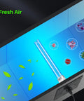 18W UVC HVAC Light For Whole House Air Purification In Ducts 253.7nm Ozone Free 110V with fresh air and leaves graphic