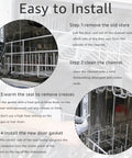 Easy Install instructions for Heavy Duty Dishwasher Door Seal Replacement For KitchenAid Kenmore Maytag Amana Dishwashers.