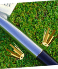 Universal Brass Golf Shaft Adapter Shims And Octopus Spacers Rig Ready Pack Of Five Durable Fittings placed on golf club shaft.