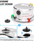 Pressure relief design feature of Stainless Steel Liquid Filled Pressure Gauge 0 To 60 Psi 1 Quarter NPT 2 Inch Dial Lower Mount