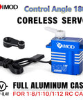 Beefy Waterproof 11Kg High Torque RC Car Steering Servo For 1/18 Crawlers, Coreless servo with aluminum case and 180° range