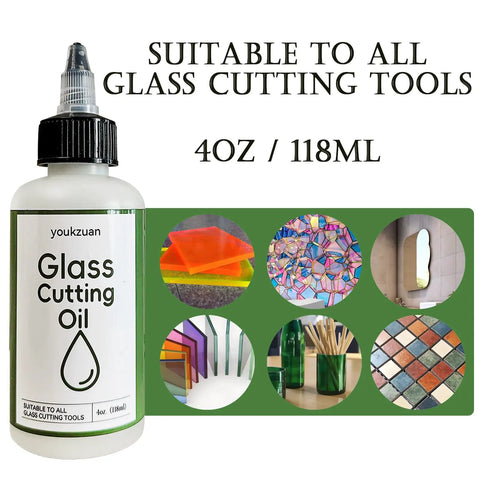 Glass Cutting Oil With Precision Applicator Top 4 Ounces For Smooth Cutter Performance On Glass and More