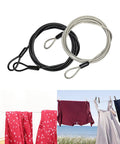 Outdoor Travel Security Cable Lock 3mm Braided Steel Wire Rope With Double Loop 3.3ft Length Weatherproof Coated, shown in use