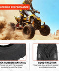 ATV with Size 145 70 6 Mini Bike Tubeless Tires Replacement For ATVs Go Karts Lawn Mowers demonstrating traction