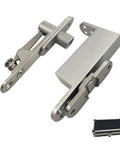 Hidden Door Hinges 360 Degree Pivot System Concealed Low Profile Stainless Steel Black Hardware With Soft Close Adjustable Speed