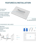 12 Pack 120V Dimmable LED Step Lights For Indoor And Outdoor Use With 3 Color Temperatures 3000K 4000K 5000K installation guide