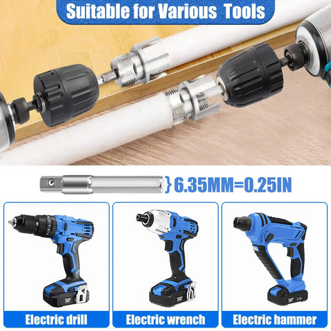 4 In 1 PVC Pipe Threader Kit For One Half Inch Three Quarter Inch One Inch Pipes With Internal And External Thread Cutting Tool Plastic Pipe Threading Tool And Water Pipe Wrench Drill Compatible For DIY Plumbing Repair on PVC pipe