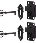 Two Pack Toggle Latch Cabinet Lock Kit With Keys For Vintage Furniture Cupboard Drawer Surface Mount Hardware Jewelry Box