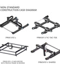 Diagram of non-standard CNC linear stage designs, including XYZ-L, Tic-Tac-Toe, Z-Axis Motor in Reverse, and L-Shaped configurations.