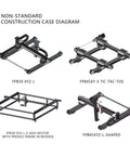 Diagram of non-standard FPB45 CNC Linear Rail Belt Drive Stage configurations, showing different shapes and designs for customization.
