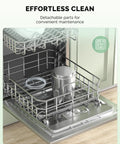4 In 1 Barista Quality Electric Milk Frother And Steamer With 16.9 Ounce Capacity 600W Power in dishwasher for cleaning