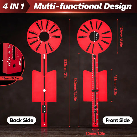 Universal Router Milling Groove Bracket Dope Woodworking Jig dimensions and design details